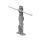 Angular-twisted sheet metal holder with a screw H=14.5 cm, hot-dip galvanized