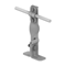 Angular-twisted sheet metal holder with a screw H=14.5 cm, hot-dip galvanized