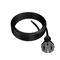 Anschlusskabel mit geradem Stecker IP20 2x1,5 H05RR 5m schwarz