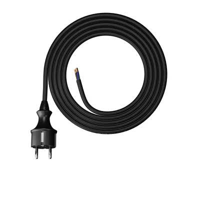 Anschlusskabel mit geradem Stecker IP44 3x1,5 H05RR 1,5m schwarz