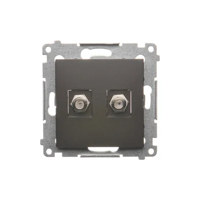 Antenna socket "F" type double metallised bronze