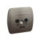 Antenna socket R-TV-DATA satin (metallic)