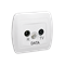 Antenna socket R-TV-DATA white