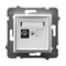 Antenna socket type F single white
