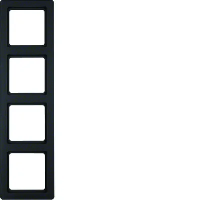 Anthracite, velvet, 4-gang frame, Q.1