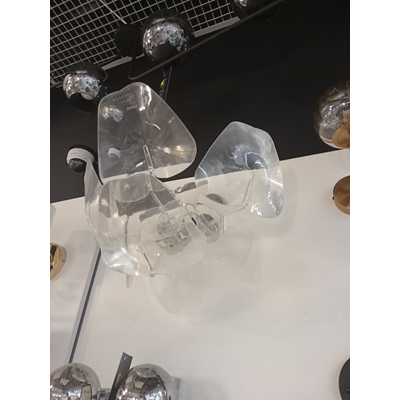 Aplique 3D 1xE14 230V transparente