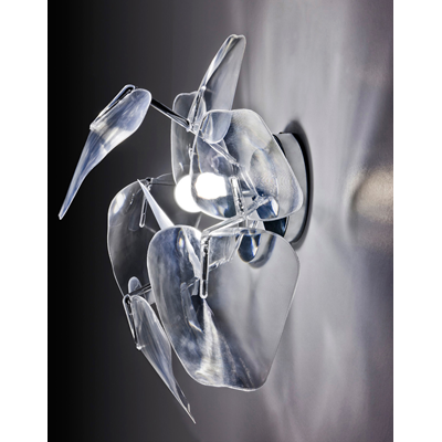 Aplique 3D 1xE14 230V transparente