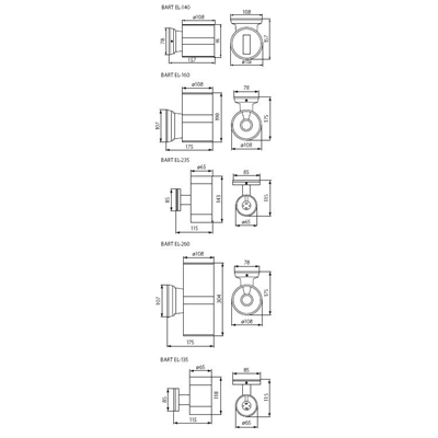 Apparecchio da parete BART EL-235