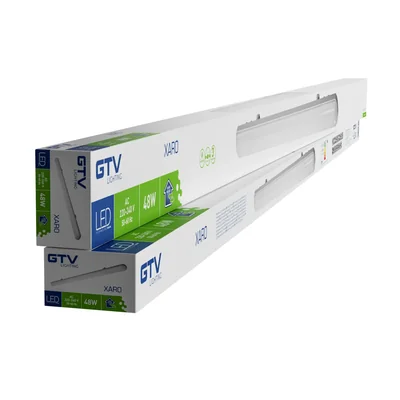 Apparecchio di illuminazione ermetico a LED XARO, 48W, 5800lm, AC220-240V, 50/60 Hz, PF>0.9, RA>80, IP65, 4000K, 150cm