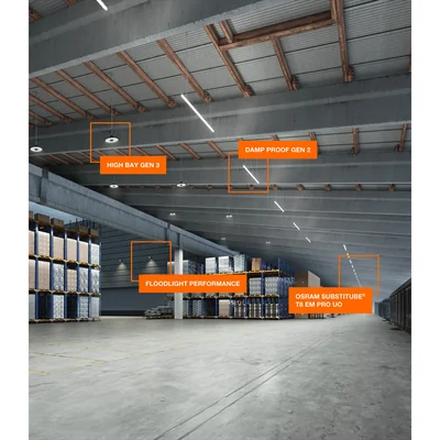 Apparecchio di illuminazione IP65 GY da 1500 W 46 W 840 W resistente all'umidità