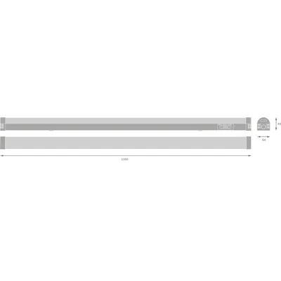 Apparecchio di illuminazione LINEAR COMBO 1200 V 40W PS 3CCT WT