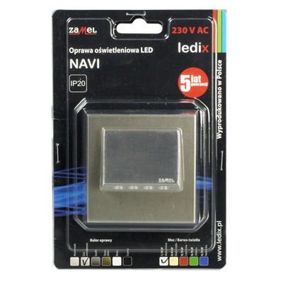 Apparecchio NAVI LED 230V AC p/t WW acciaio