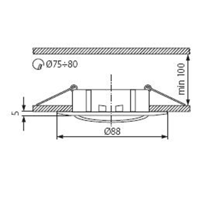 Apparecchio spot da soffitto LUTO CTX-DT02B BIANCO