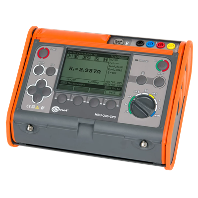 Appareil de mesure de la résistance de terre et de la résistivité du sol MRU-200-GPS