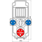 Appareillage 1x16A 5p 2x250V interrupteur de fenêtre 0-1