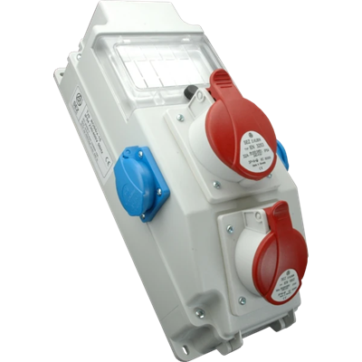 Appareillage 1x32A 5p 1x16A 5p 2x250V fenêtre