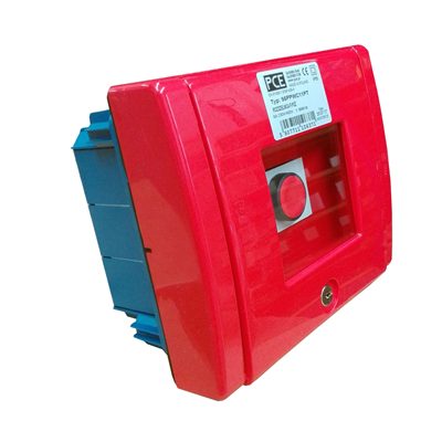 Appareillage de protection incendie encastré IP55 95PPNT avec bouton de commande