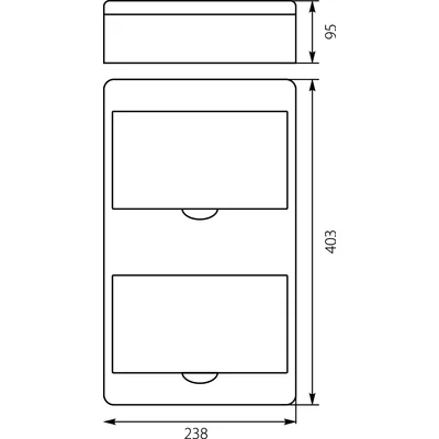 Appareillage en saillie RN-16 Wave (N+PE)