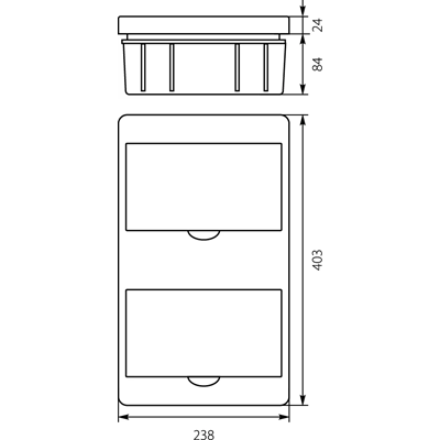 Appareillage encastré RP-16 Fala (N+PE)