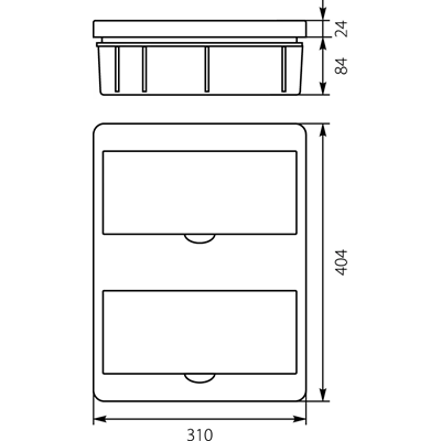 Appareillage encastré RP-24 Fala (N+PE)