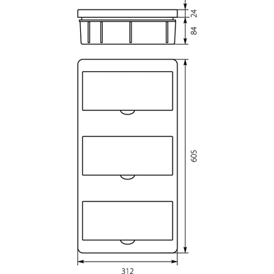 Appareillage encastré RP-36 Fala (N+PE)