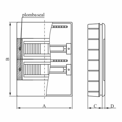 Appareillage encastré SRp-3x12 (36) (N+PE)