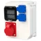 Appareillage fixe en plastique type "MIKOŁAJKI" Étanchéité du boîtier IP55 Entrée Pg21 - 16/5xB16 Sortie 2xGSxB16