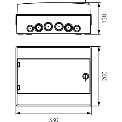 Appareillage hermétique RH-12/Z (avec serrure)