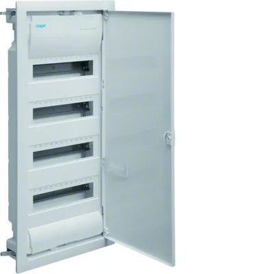 Appareillage Volta IP30 pour cloisons en plaques de plâtre. 4 rangées 48 modules