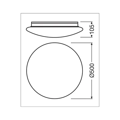 Applique murale SURFACE CIRCULAIRE 500 V 42 W 830 IP44 PS LEDVANCE
