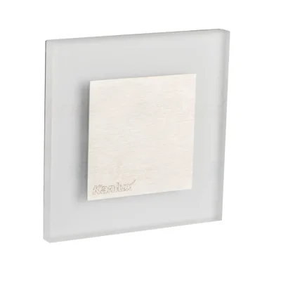 APUS Luminaria LED para escalera 0,8W 13lm 12V 3000K IP20 cuadrada plata