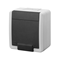 AQUANT 2K single surface-mount socket with grounding 2P+Z IP 55 - grey 7035/7016