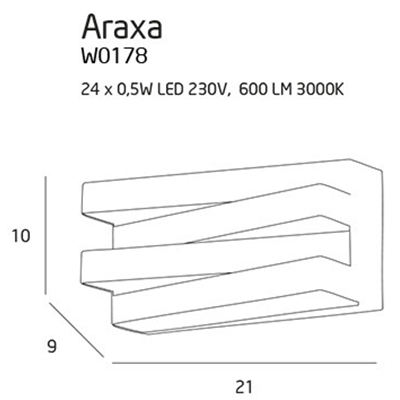 ARAXA Schwarze Wandleuchte