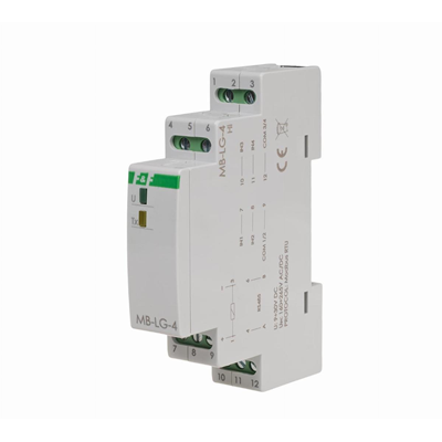 Arbeitszeitzähler mit MODBUS RTU-Ausgang, 4-Kanal, 1 Modul