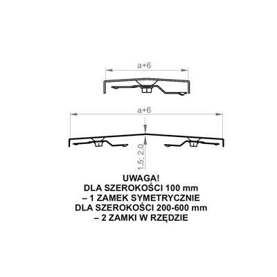 Arc cover 90? with lock, PZLDP300
