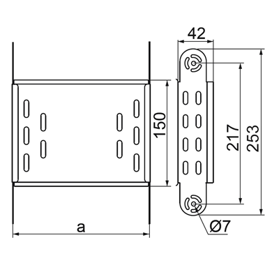 Arceau articulé, ELL150H42