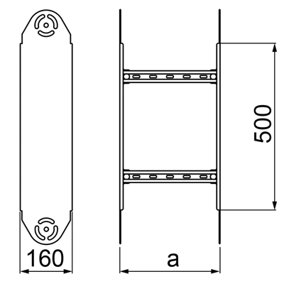 Arceau articulé galvanisé, largeur 300 mm, hauteur 160 mm