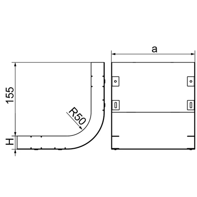 Arch width 250mm height 48mm