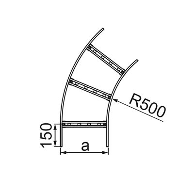 Arco 45°, LDSMC600H150