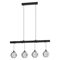 ARGALLO Black quadruple pendant lamp