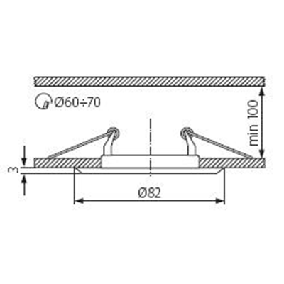 ARGUS CT-2114 MAT CHROM ceiling spotlight