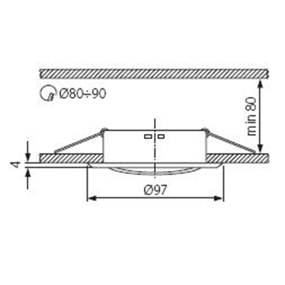 ARGUS CT-2115 CHROM ceiling spotlight