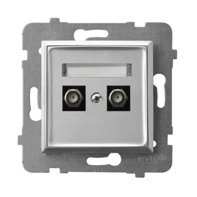 ARIA Antenna socket type F double silver