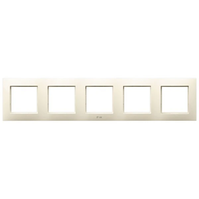 ARIA Cornice a cinque posti per set IP-44 ecru