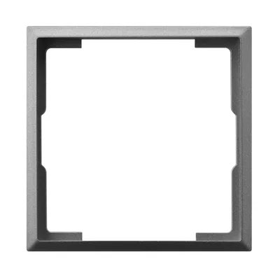 ARIA Cornice decorativa per prese singole senza coperture, prese ICT e dimmer, grigio opaco