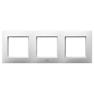 ARIA Cornice tripla per apparecchi IP44, bianca