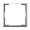 ARIA Decorative frame for single socket outlets without flaps, telecommunication sockets and dimmers, glossy silver