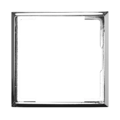 ARIA Decorative frame for single socket outlets without flaps, telecommunication sockets and dimmers, glossy silver