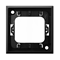 ARIA Decorative frame for triple connectors, black metallic