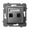ARIA Double computer socket, cat. 5e gray mat